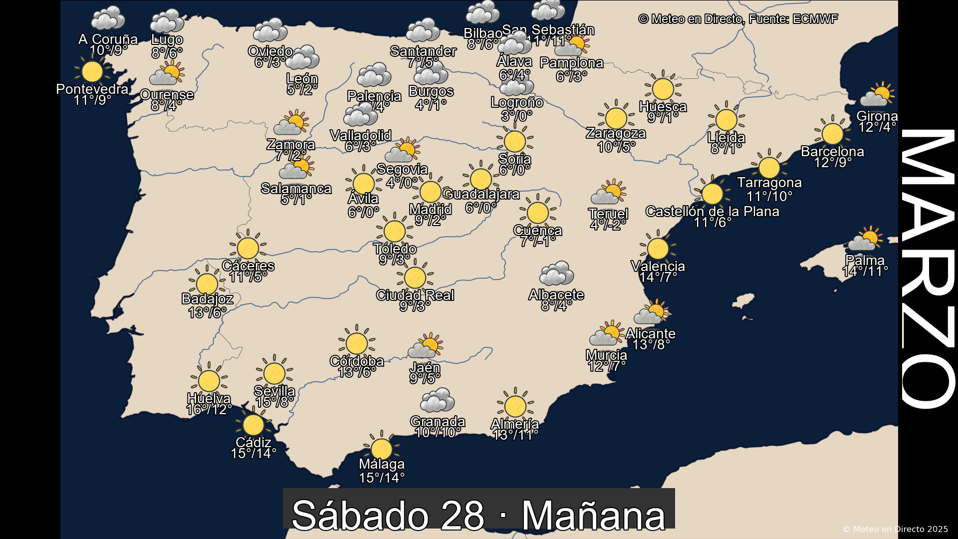 Mapa mañana 28 de marzo de 2026