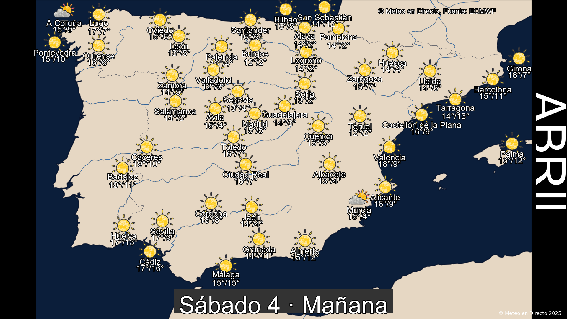 Mapa mañana 4 de abril de 2026