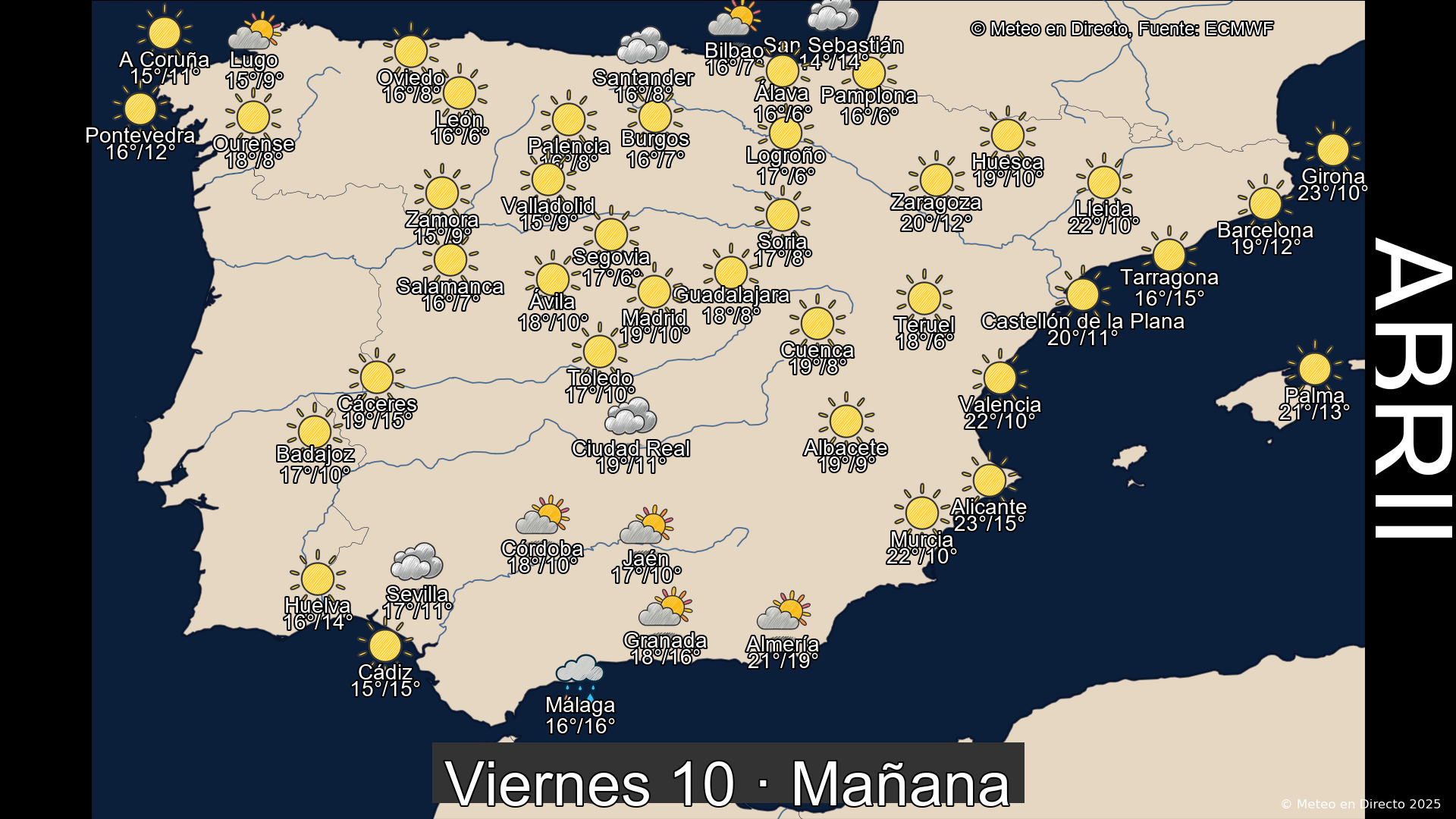 Mapa mañana 10 de abril de 2026